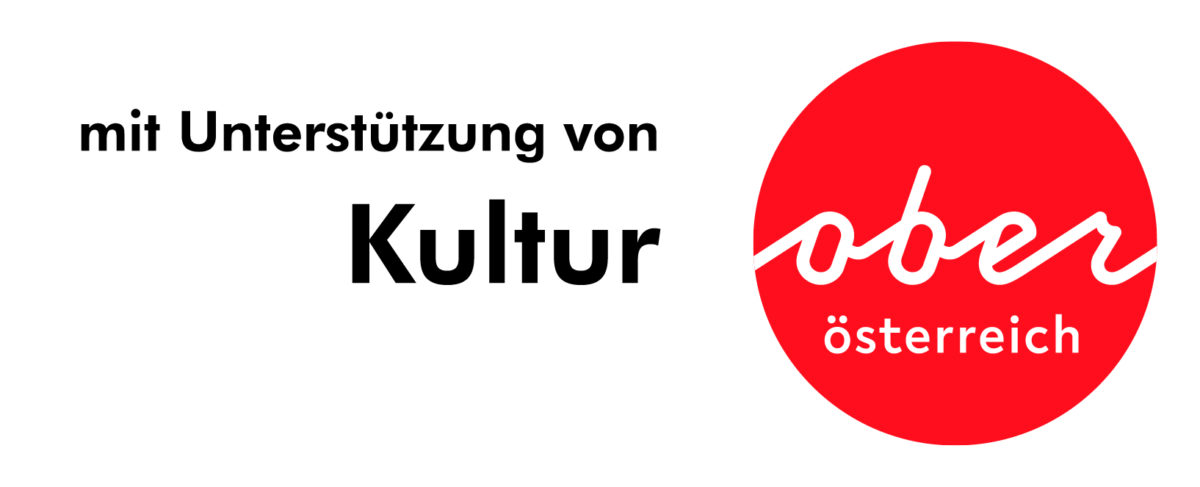 Logo des Landes Oberösterreich, lautend "mit Unterstützung von Kultur Oberösterreich"