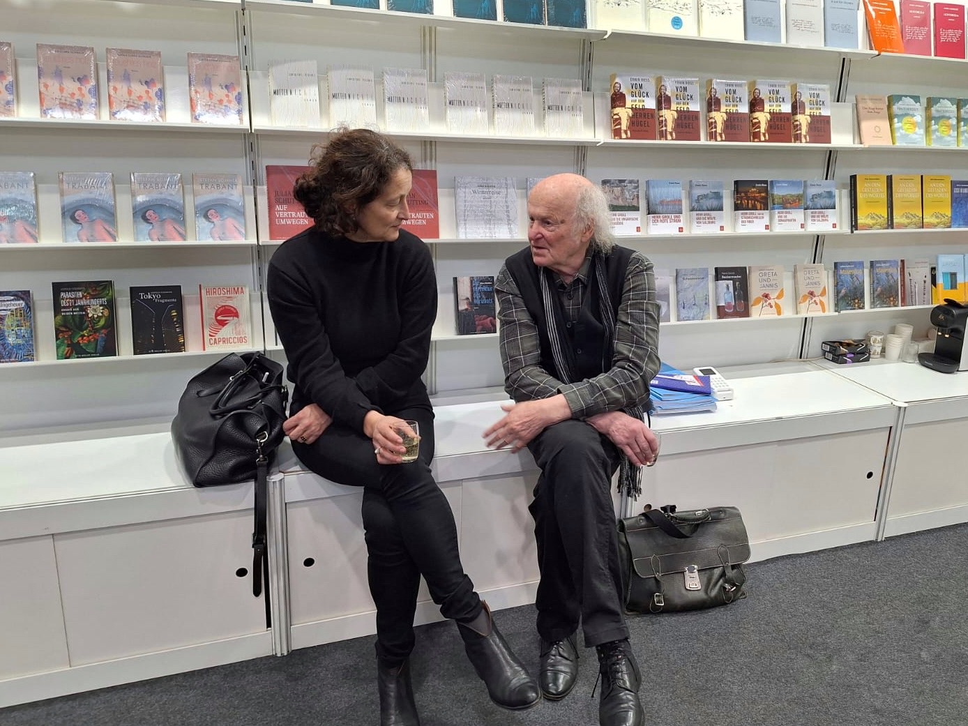 Autorin Christine Vescoli und Lektor Ludwig Hartinger auf der Buchmesse Leipzig 2024